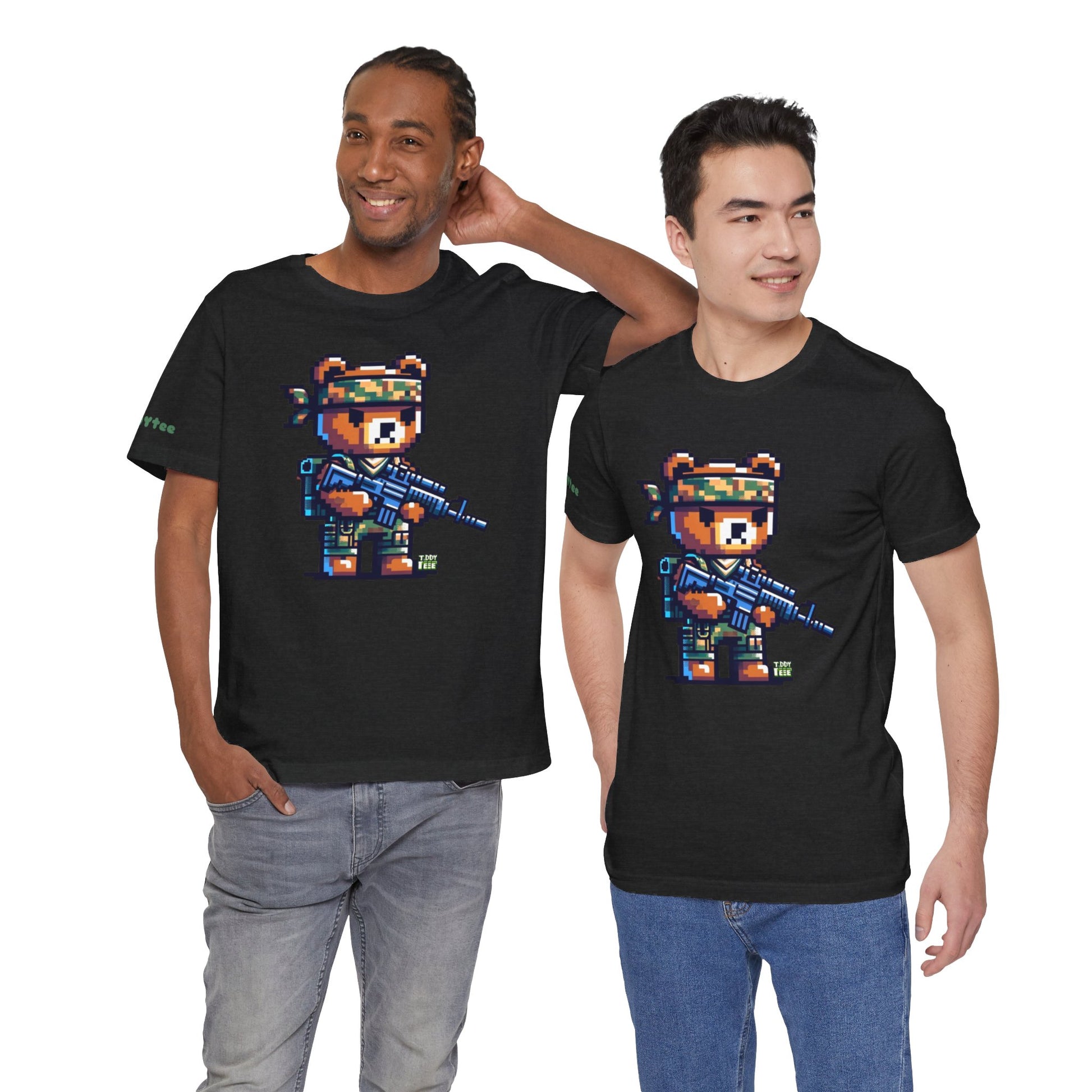 8-bit Soldier Bear Tee - TDDYtee