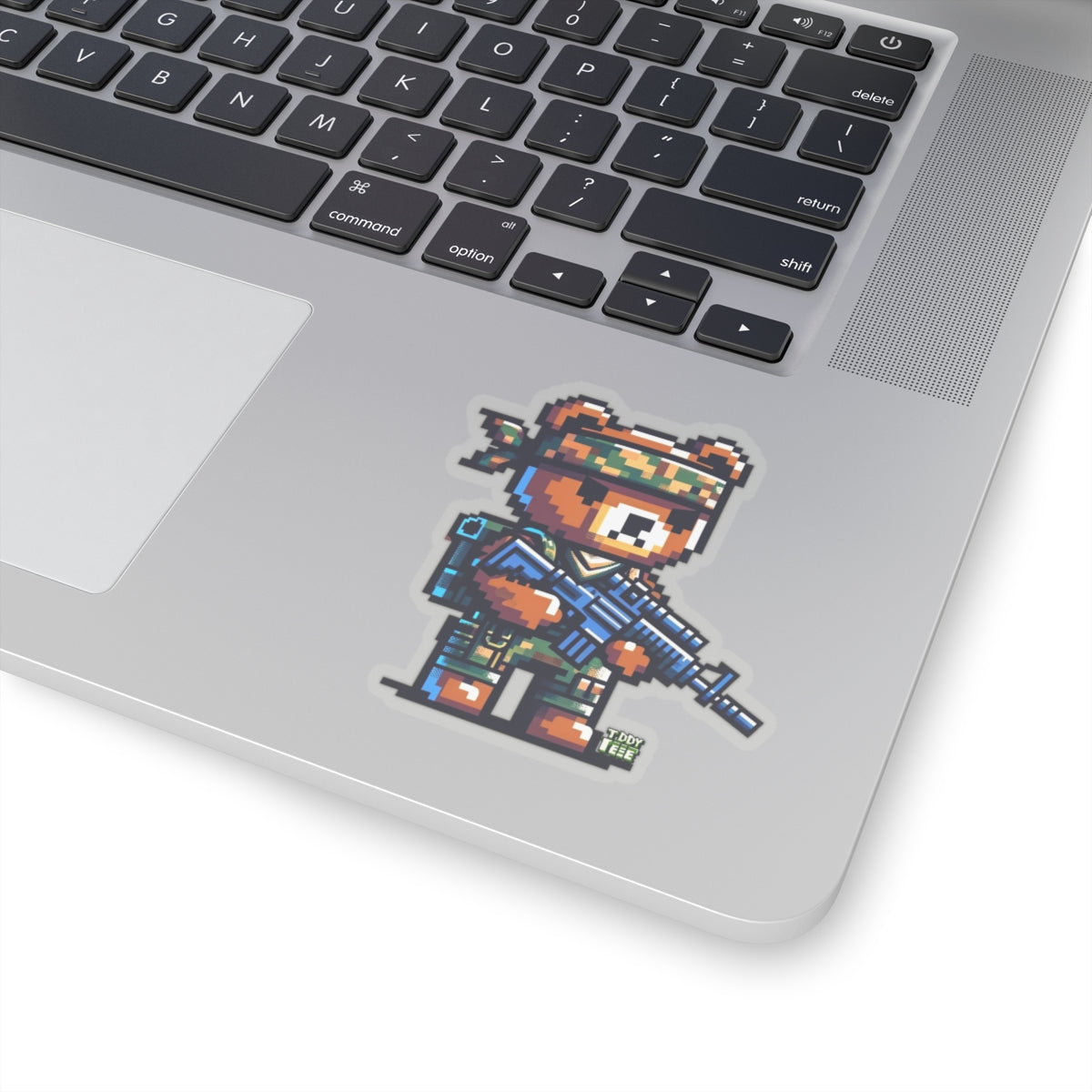 8-bit Soldier Bear Sticker - TDDYtee